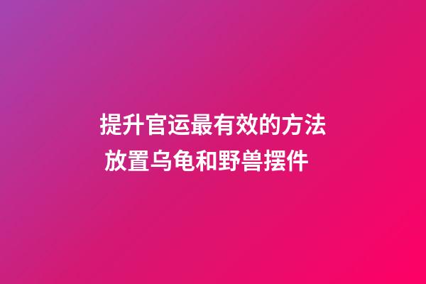 提升官运最有效的方法 放置乌龟和野兽摆件